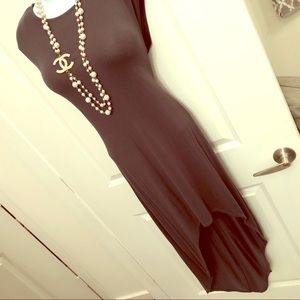 Dark Grey High Low Dress